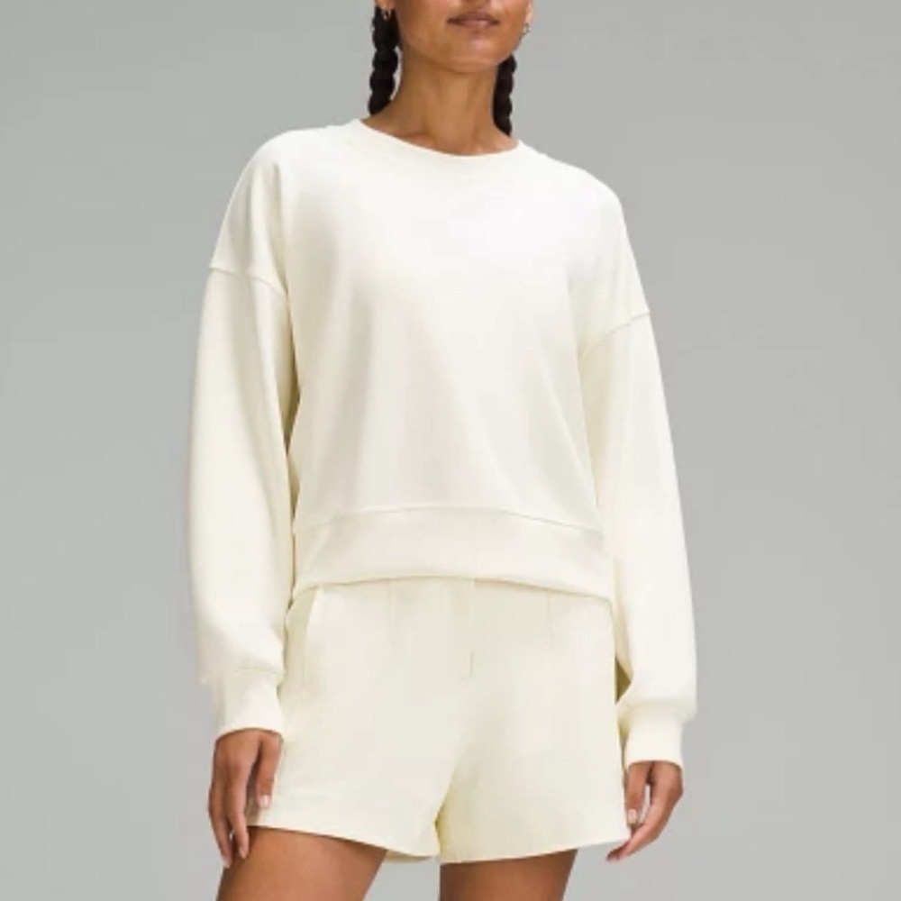 Lululemon Perfectly Oversized Crop Crew Softstreme Sweatshirt Sundance 10 NWT
